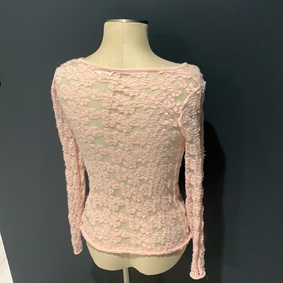 Free people sheer pink boho top - Picture 8 of 17